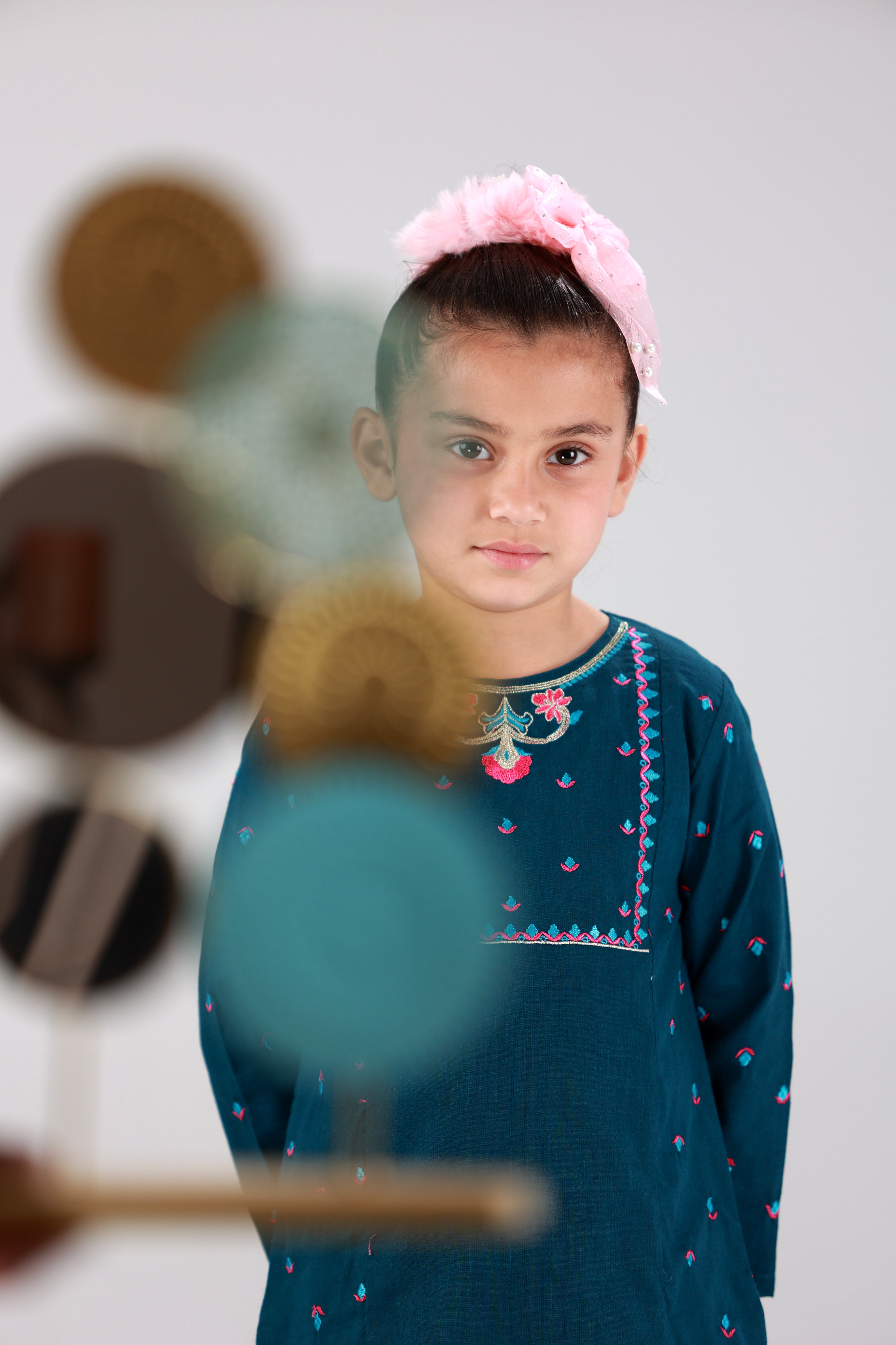 GIRL EMB KURTI (GREEN)