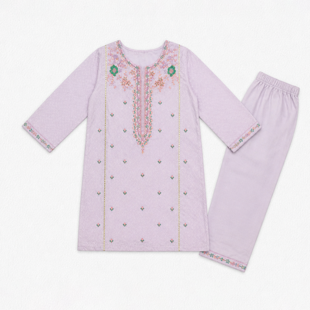 GIRL SUIT EMB SQ
