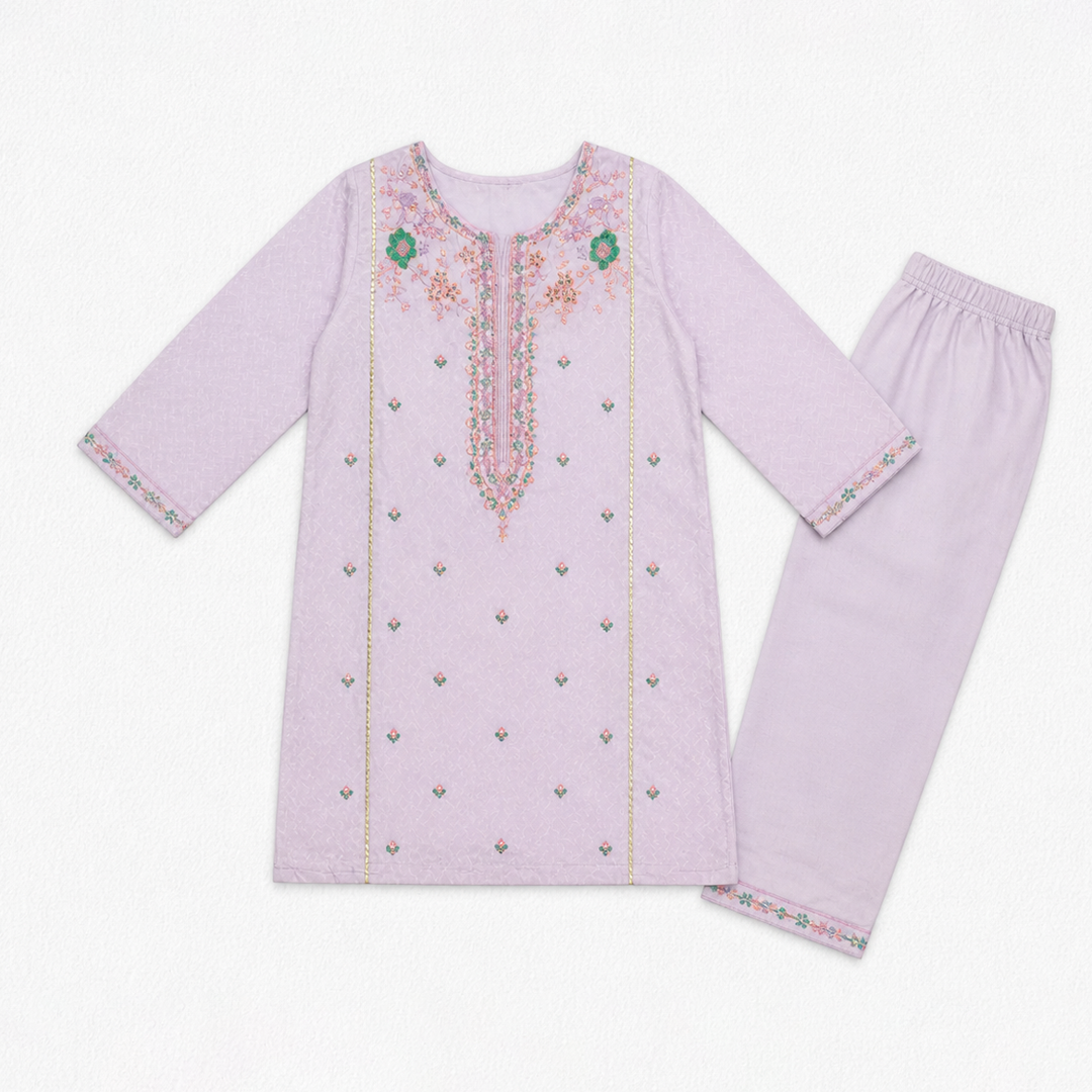 GIRL SUIT EMB SQ