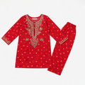 GIRL SUIT EMB SQ