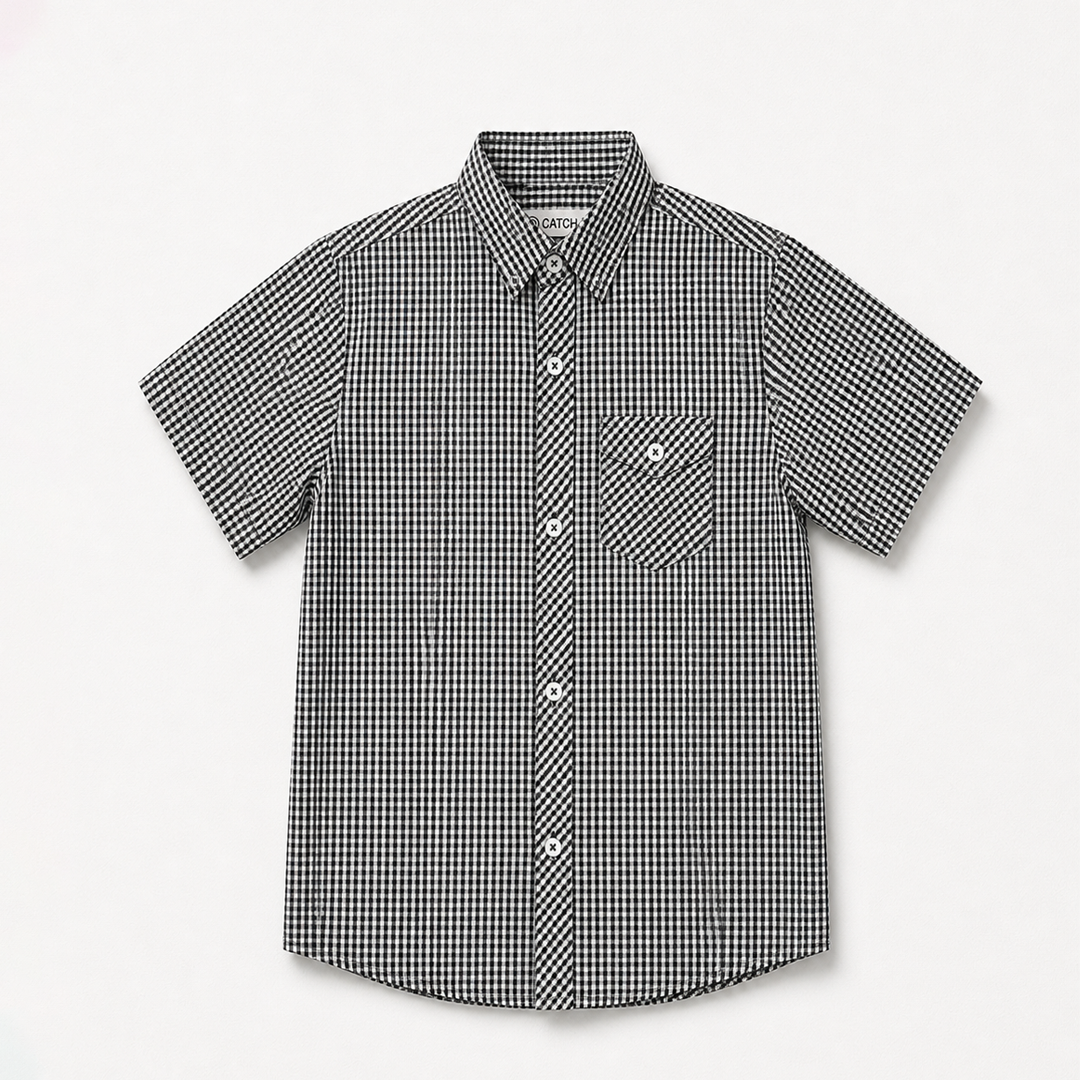 BOYS CHECK C-SHIRT