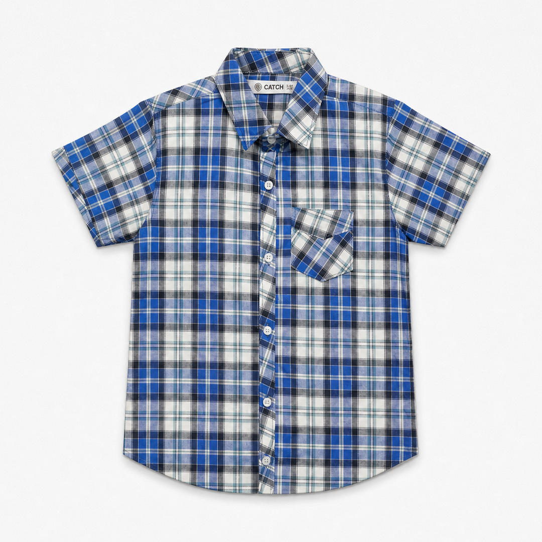 BOYS CHECK C-SHIRT
