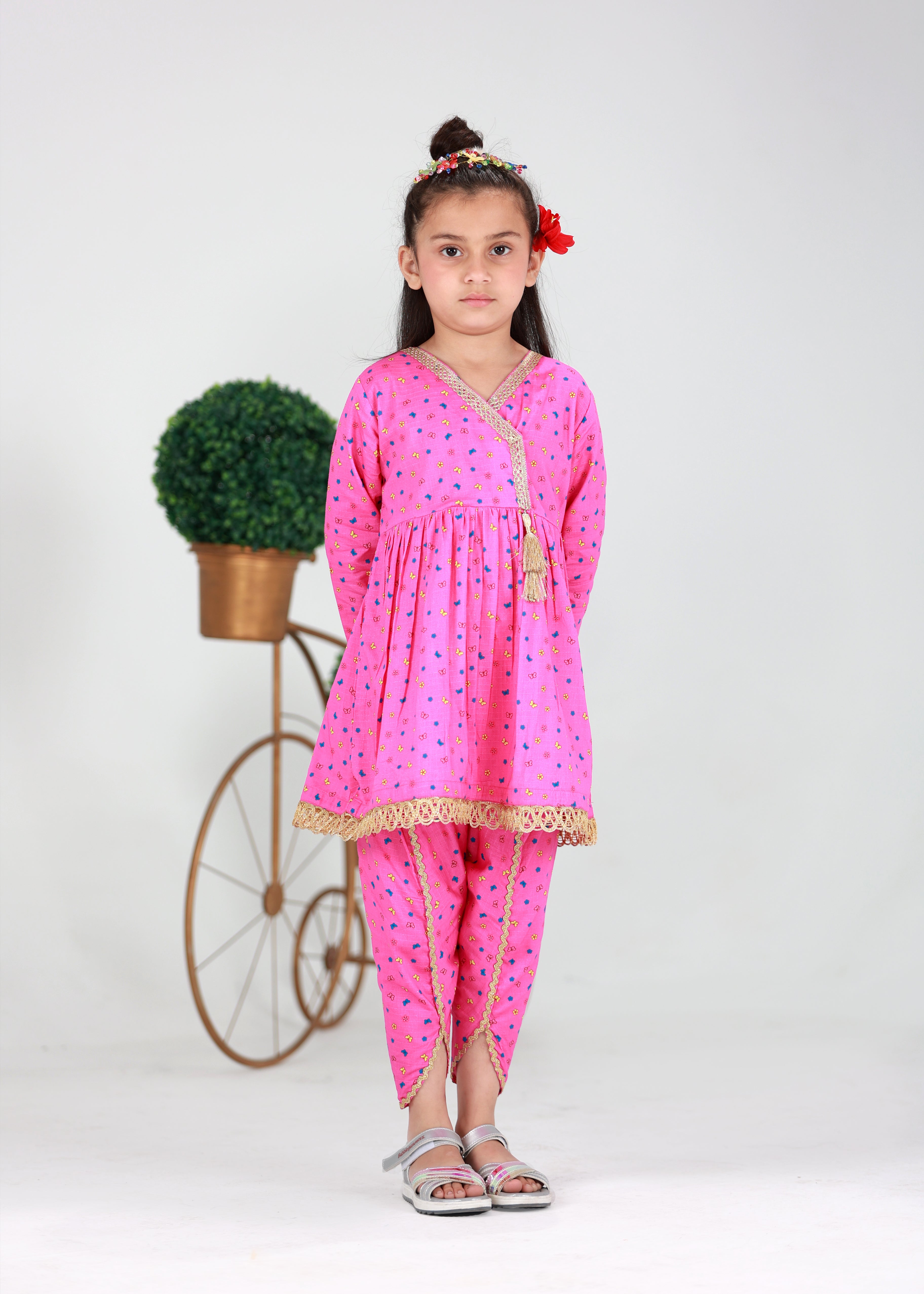 GIRL PRINTED 2 PC (BUTTERFLY)