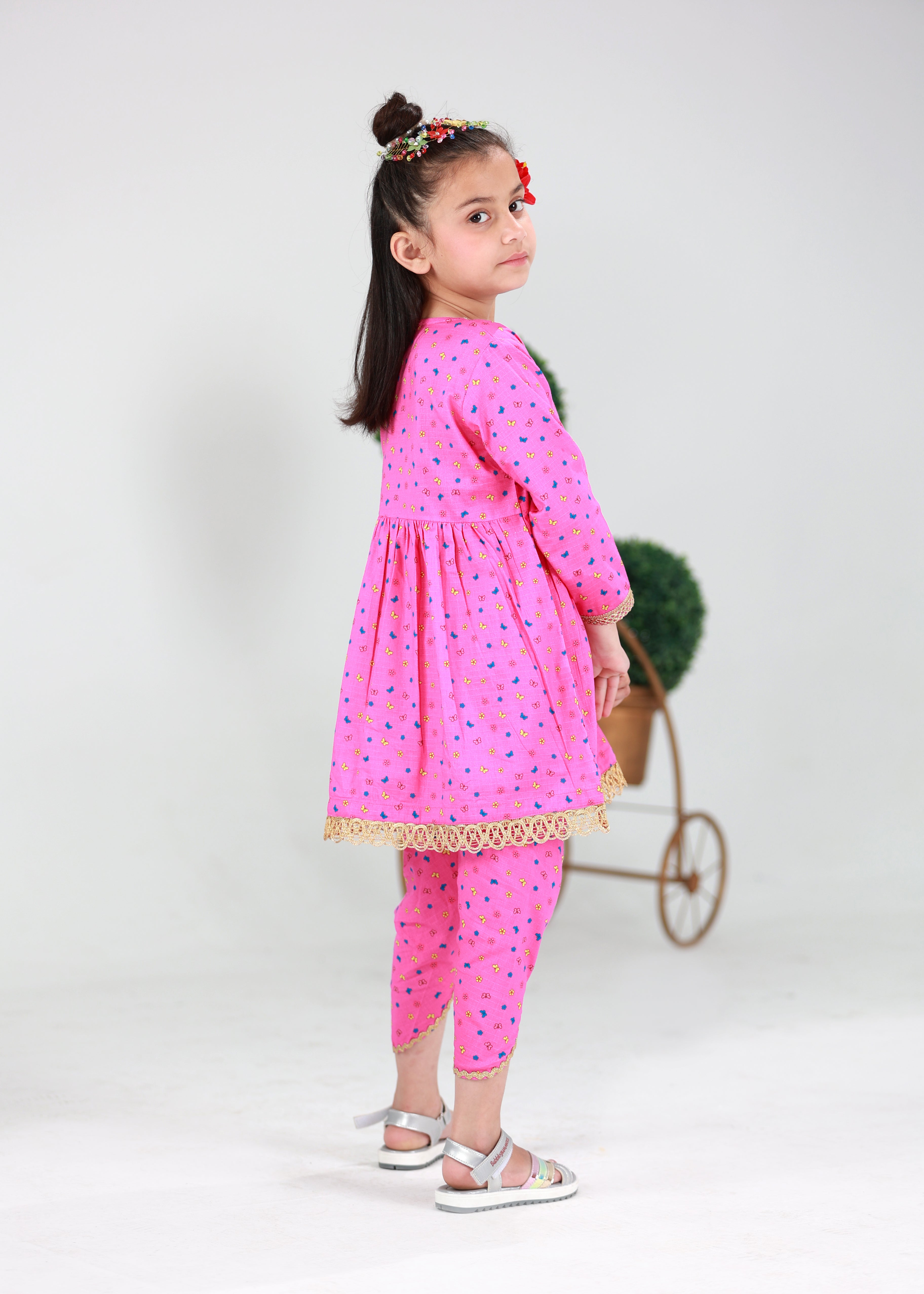 GIRL PRINTED 2 PC (BUTTERFLY)