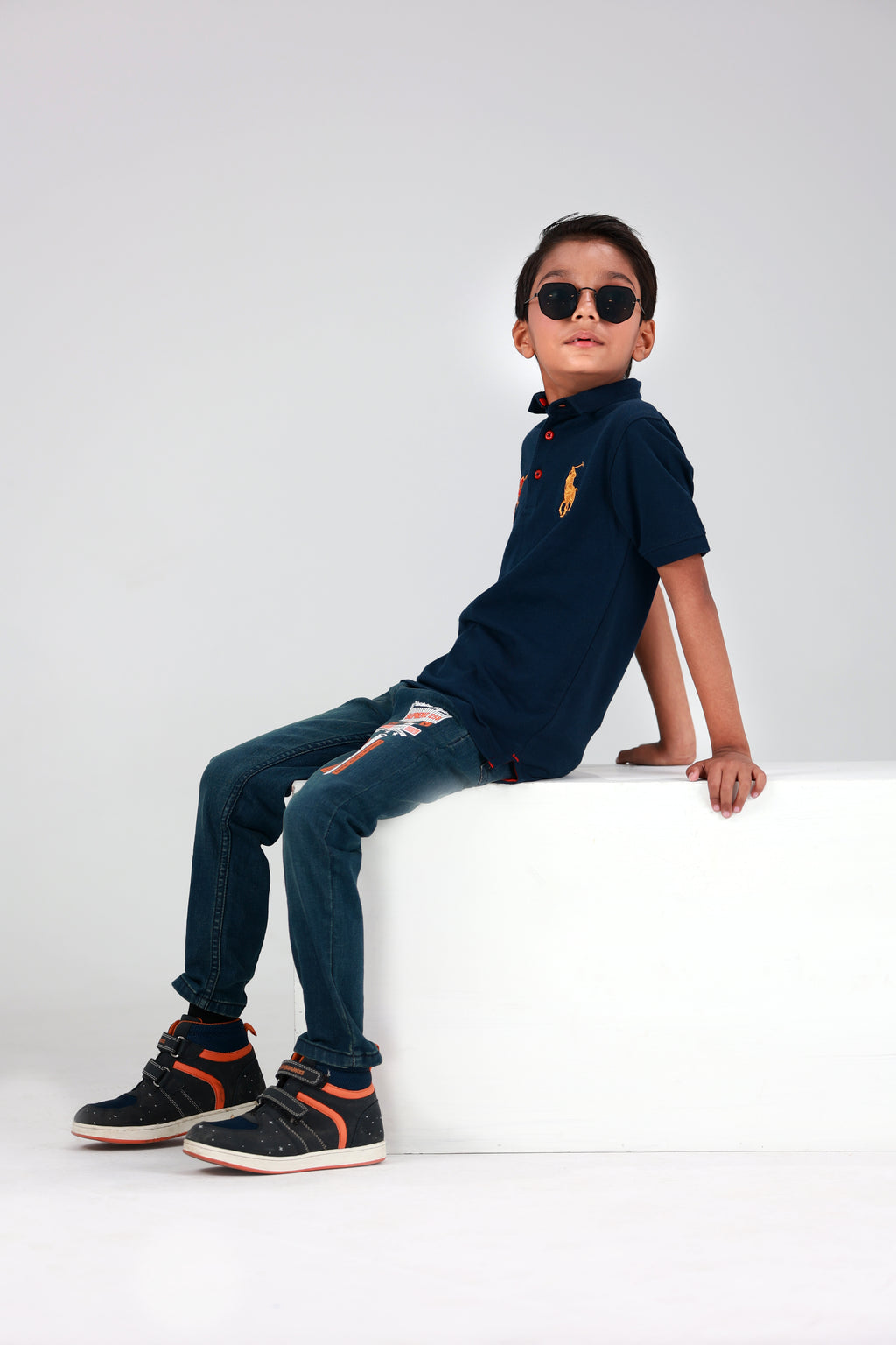 BOY POLO SHIRT (NAVY)