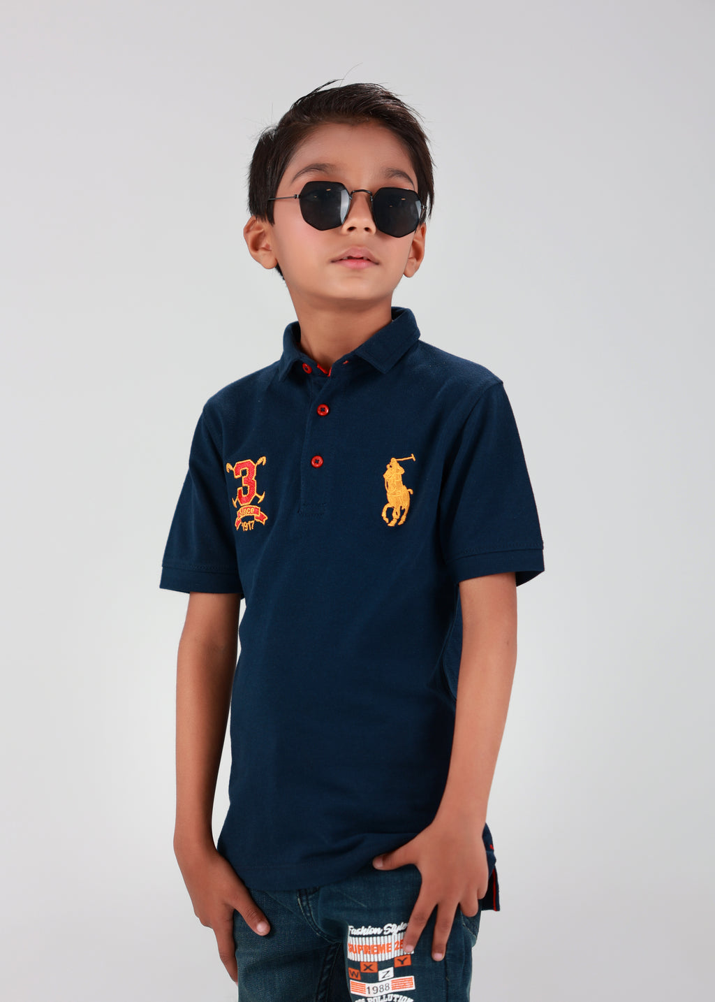 BOY POLO SHIRT (NAVY)