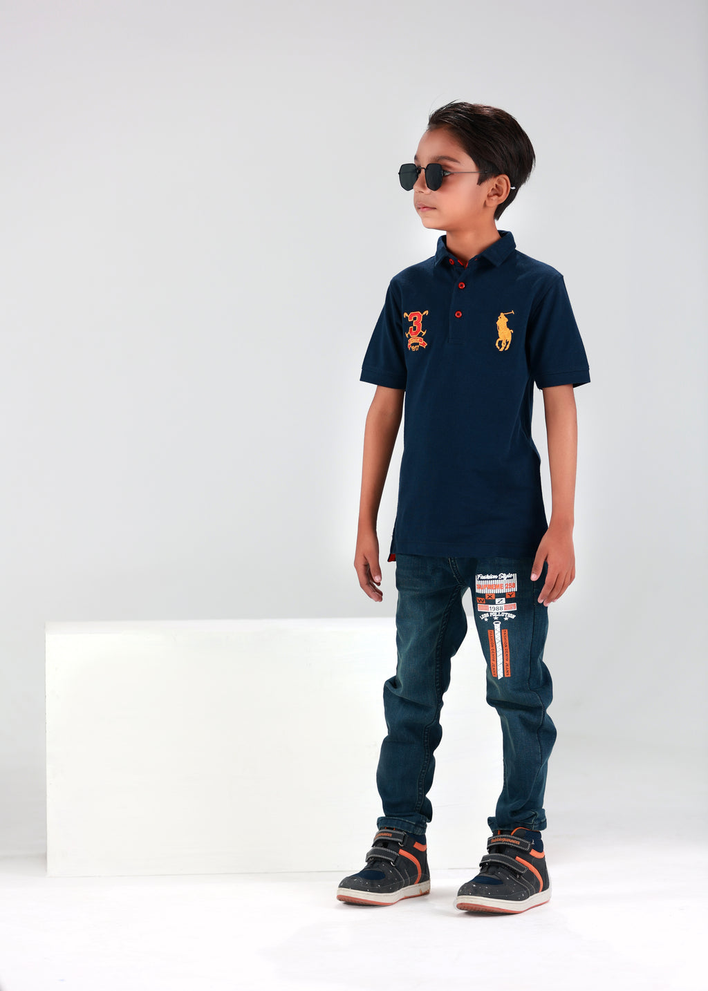 BOY POLO SHIRT (NAVY)