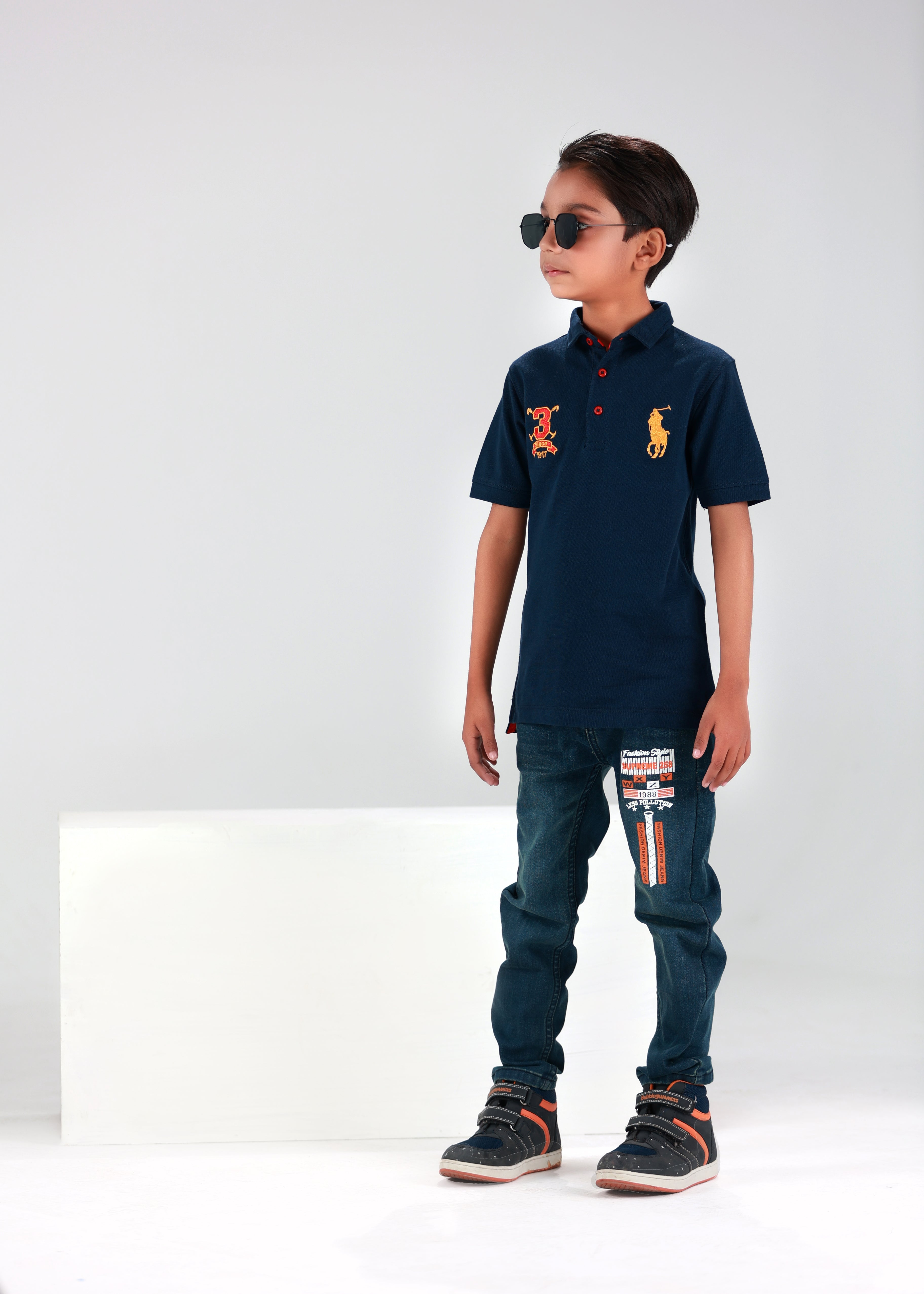 BOY POLO SHIRT (NAVY)